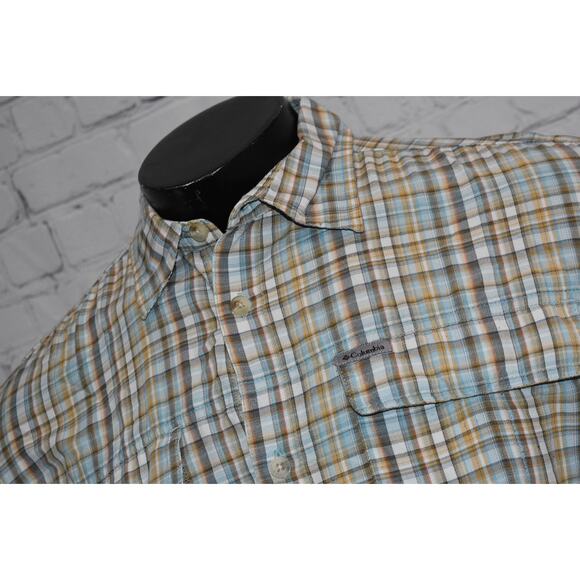 Columbia Titanium Fishing Shirt Men Size Large Performance Camping Hiking Vented - Picture 3 of 8